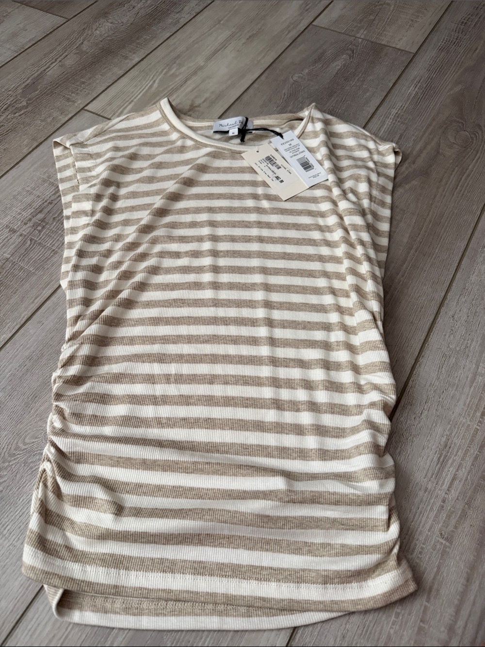 Michael Stars Stripe Cap-Sleeve Top